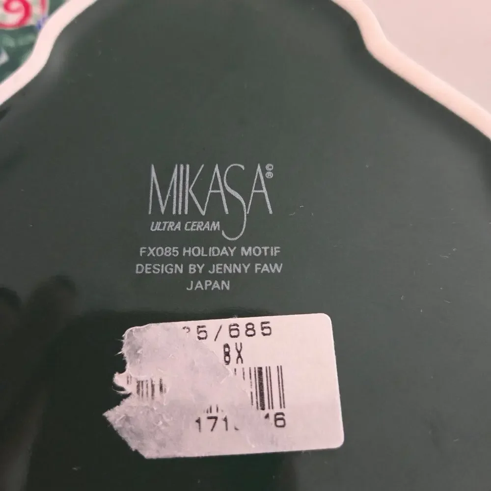 Mikasa Ultra Ceram Made in Japan Christmas Tree Ceramic Candy Dish Jenny Faw